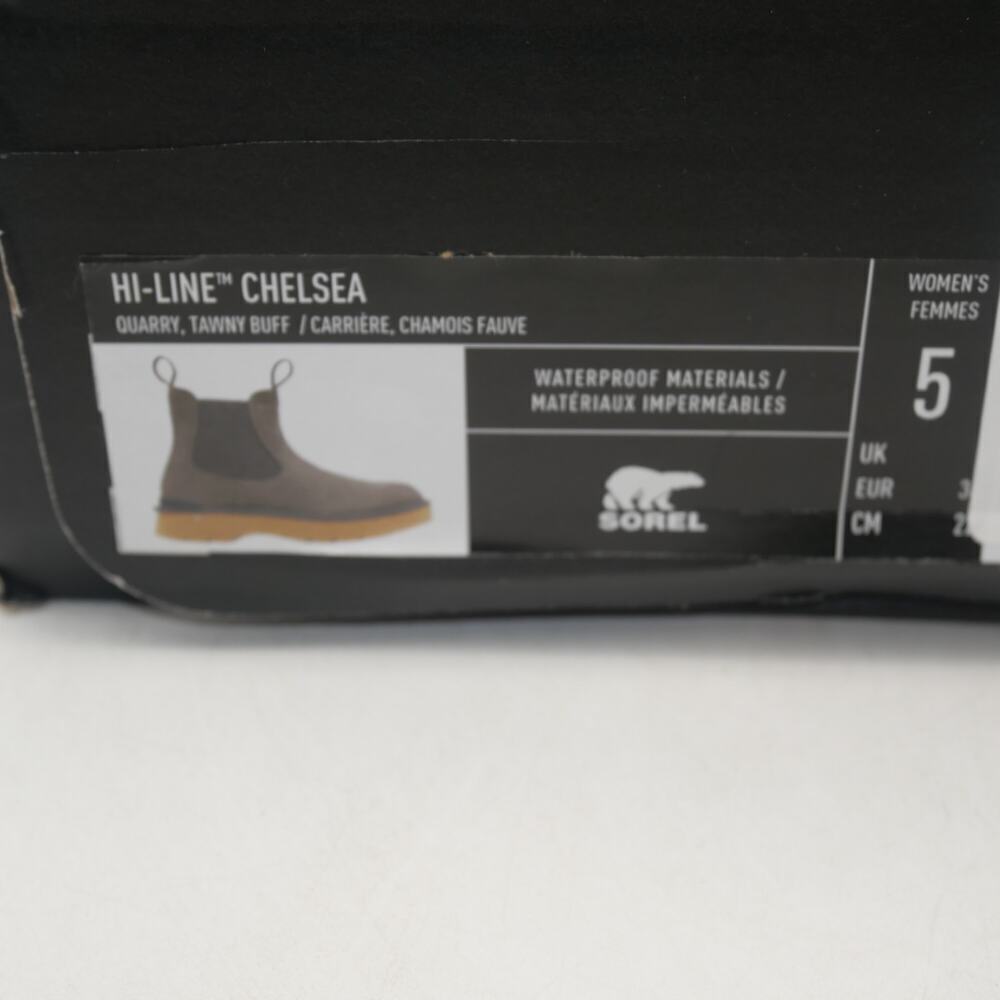 NEW Sorel Hi-Line Chelsea Boots Waterproof Quarry Gray Brown Women's 5 - Picture 7 of 7